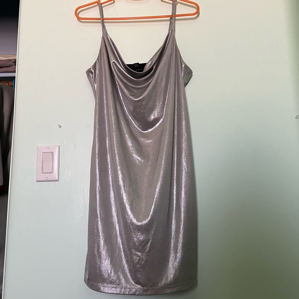 Cowl Neck Shimmery Dress